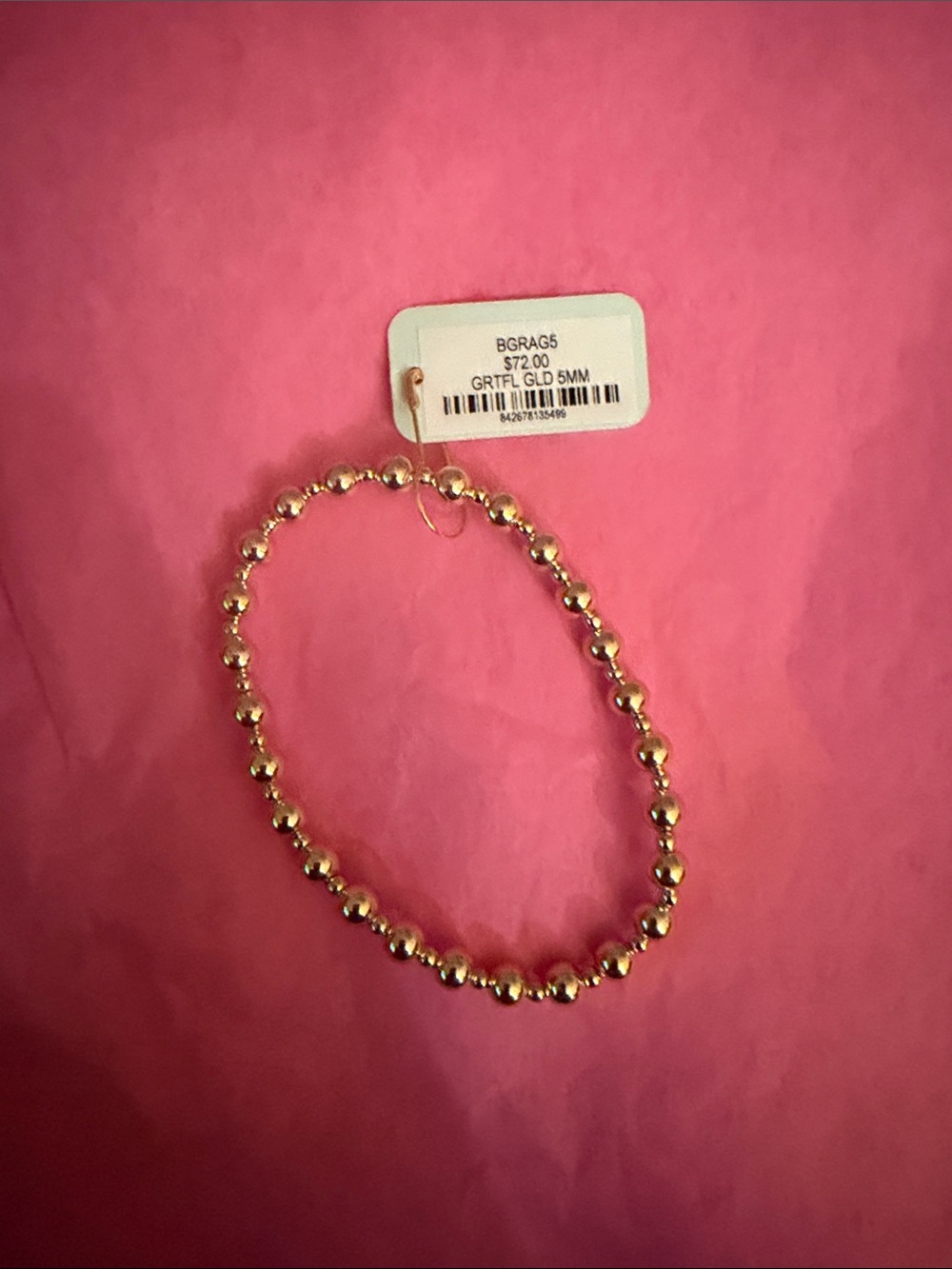 Enewton grateful gold 5mm Beaded Stretch Bracelet NWT